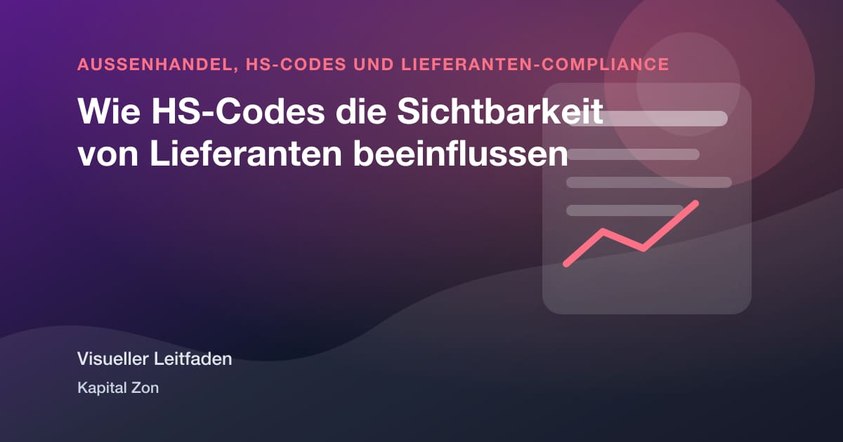 Visuelle Zusammenfassung zu Wie HS-Codes die Sichtbarkeit von Lieferanten beeinflussen
