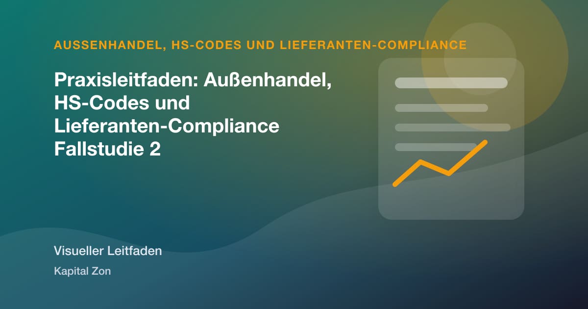Außenhandel, HS-Codes und Lieferanten-Compliance: Lieferant, Compliance, Dokumente, Entscheidung, Team, Kunde
