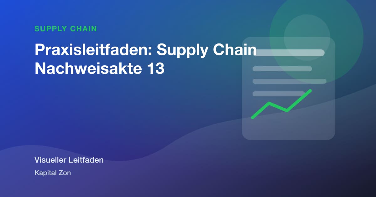 Praxisleitfaden: Supply Chain Nachweisakte 13