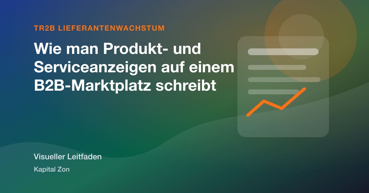 Visuelle Zusammenfassung zu Wie man Produkt- und Serviceanzeigen auf einem B2B-Marktplatz schreibt