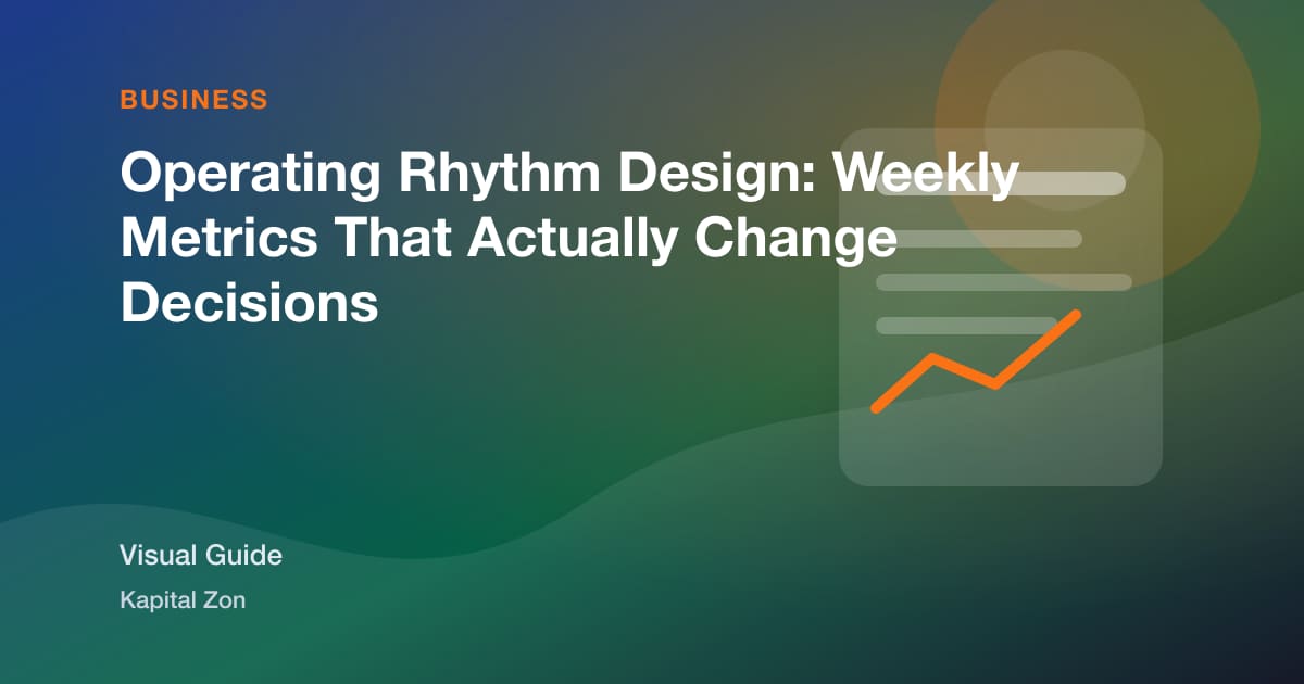 Operating Rhythm Design: Weekly Metrics That Actually Change Decisions