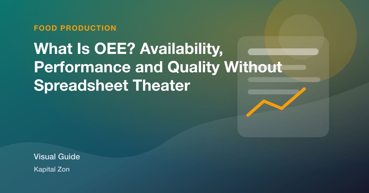 What Is OEE? Availability, Performance and Quality Without Spreadsheet Theater