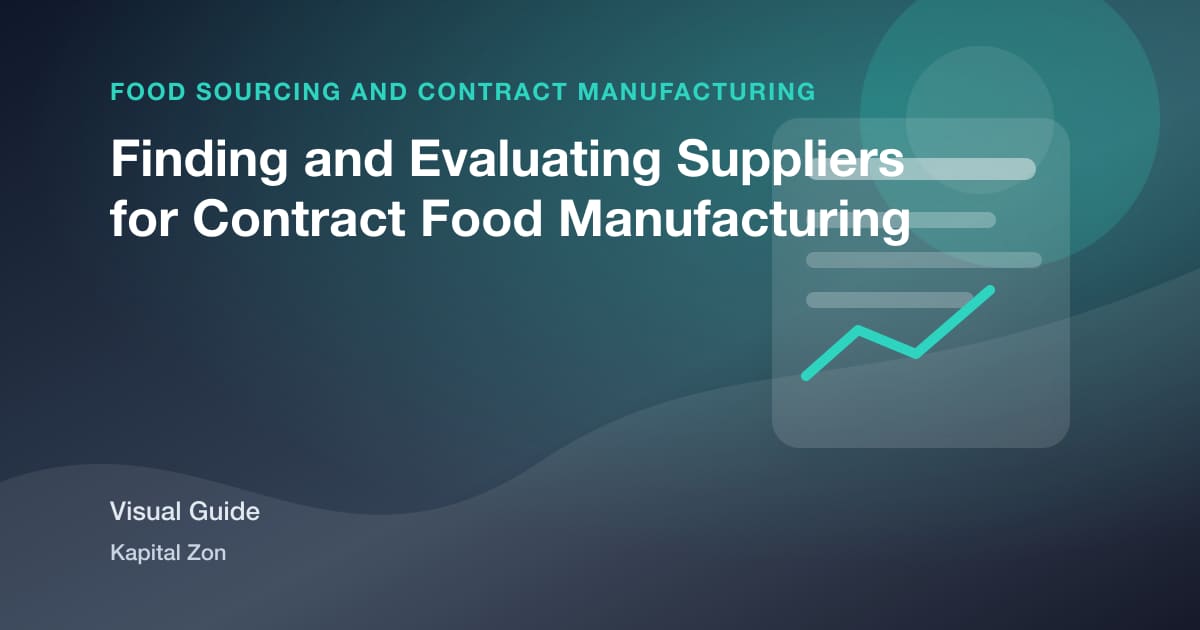 Visual summary for Finding and Evaluating Suppliers for Contract Food Manufacturing