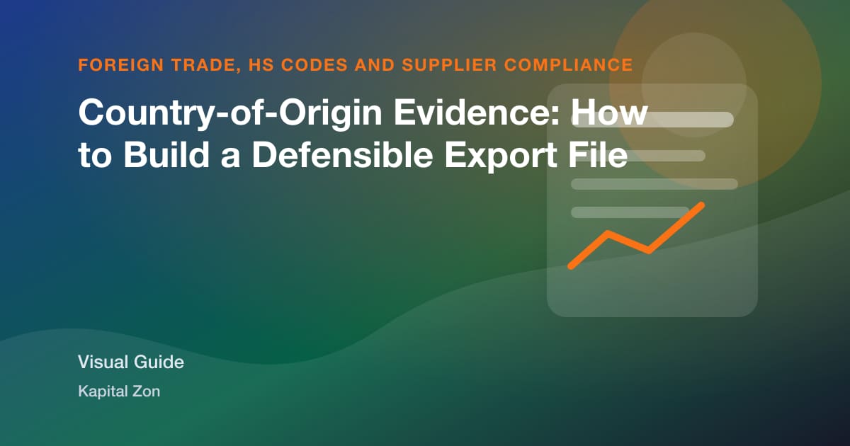 Country-of-Origin Evidence: How to Build a Defensible Export File
