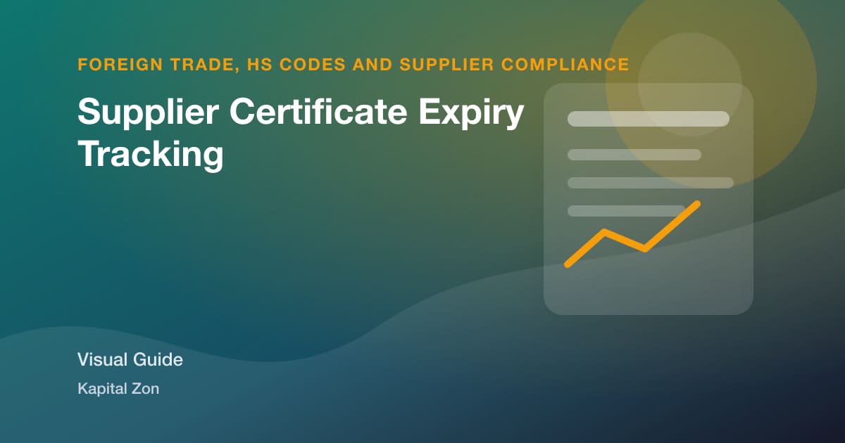 Supplier Certificate Expiry Tracking