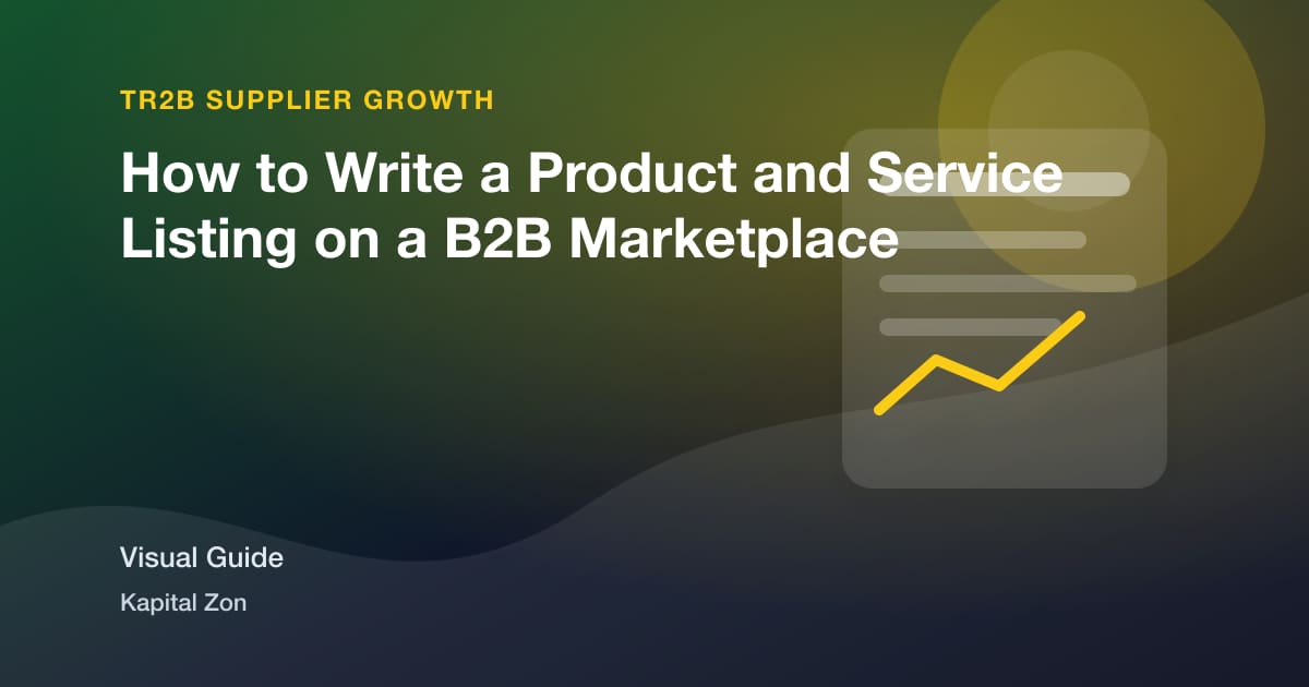 Visual summary for How to Write a Product and Service Listing on a B2B Marketplace