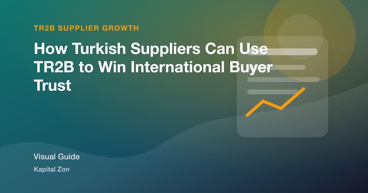 How Turkish Suppliers Can Use TR2B to Win International Buyer Trust