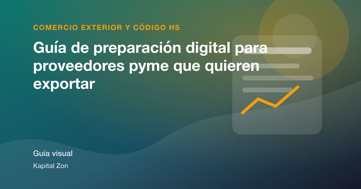 Resumen visual de Guía de preparación digital para proveedores pyme que quieren exportar