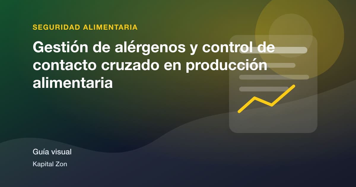 Resumen visual de Gestión de alérgenos y control de contacto cruzado en producción alimentaria