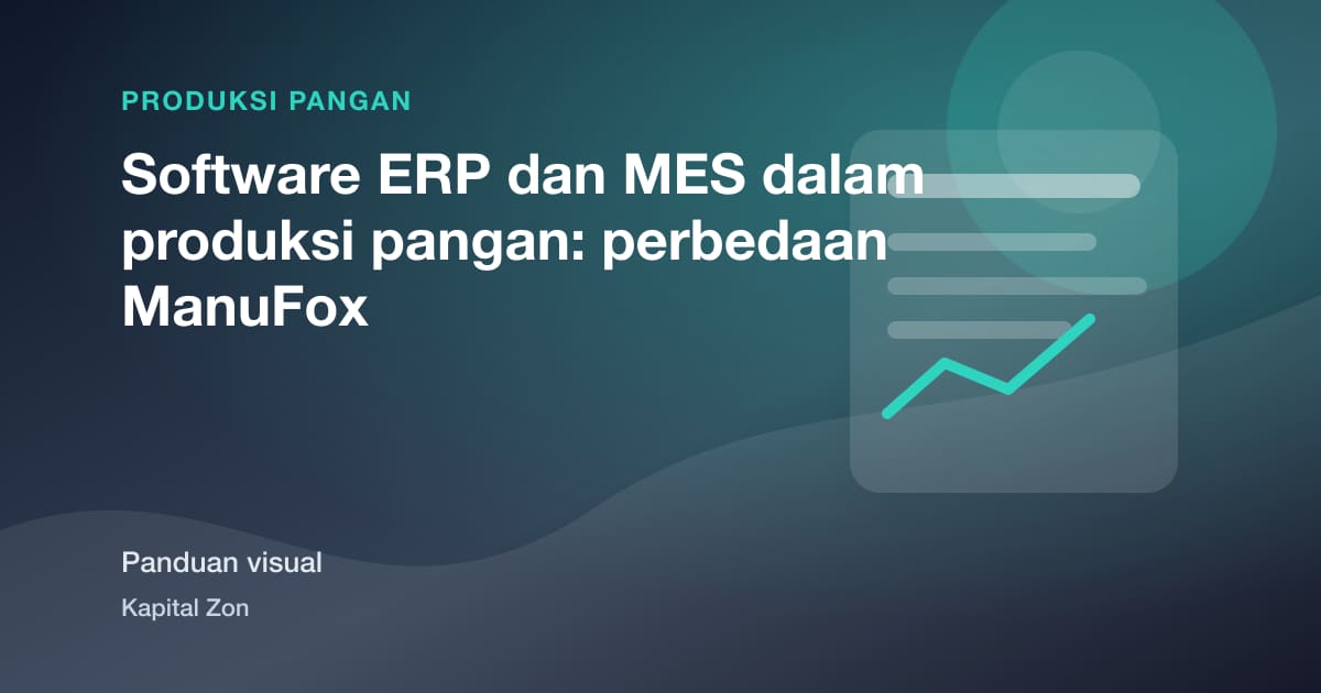 Ringkasan visual untuk Software ERP dan MES dalam produksi pangan: perbedaan ManuFox