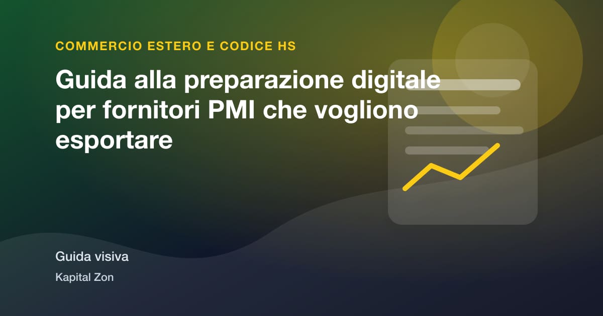 Guida alla preparazione digitale per fornitori PMI che vogliono esportare