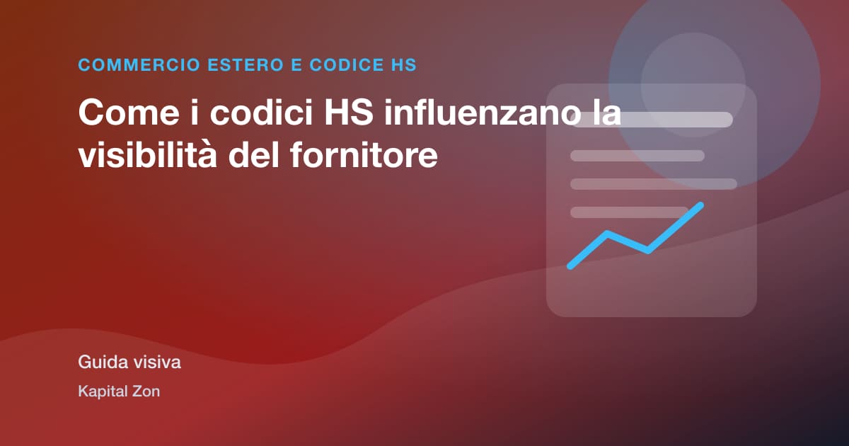 Come i codici HS influenzano la visibilità del fornitore
