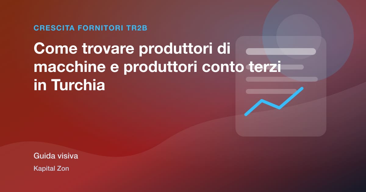 Sintesi visiva di Come trovare produttori di macchine e produttori conto terzi in Turchia