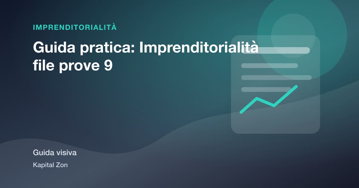 Guida pratica: Imprenditorialità file prove 9