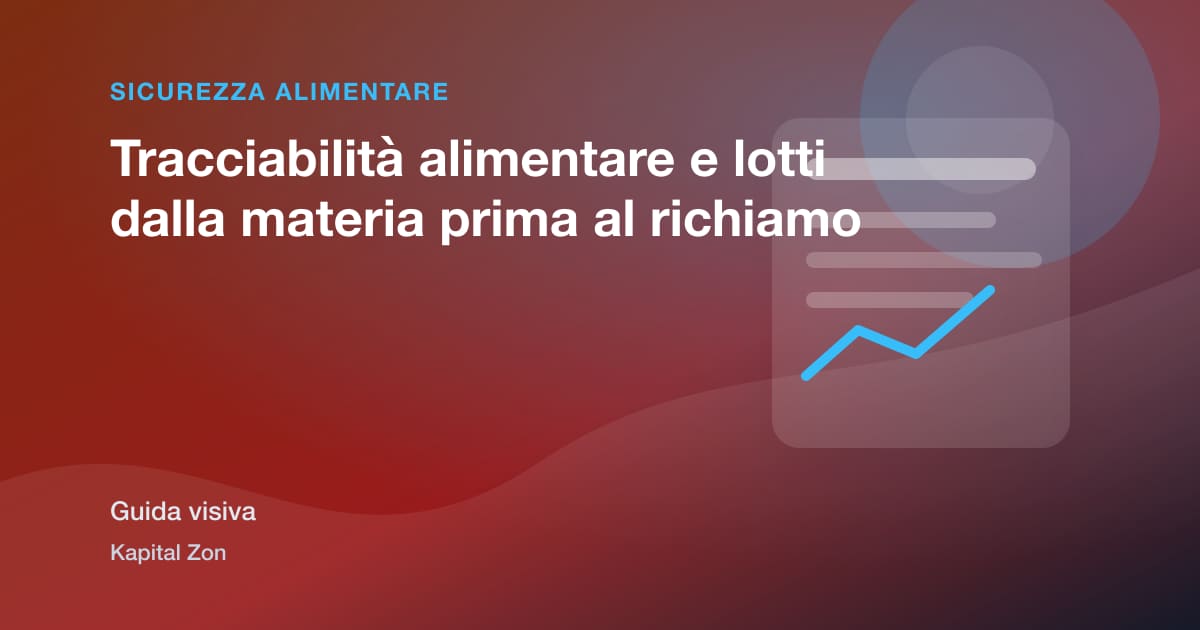 Tracciabilità alimentare e lotti dalla materia prima al richiamo