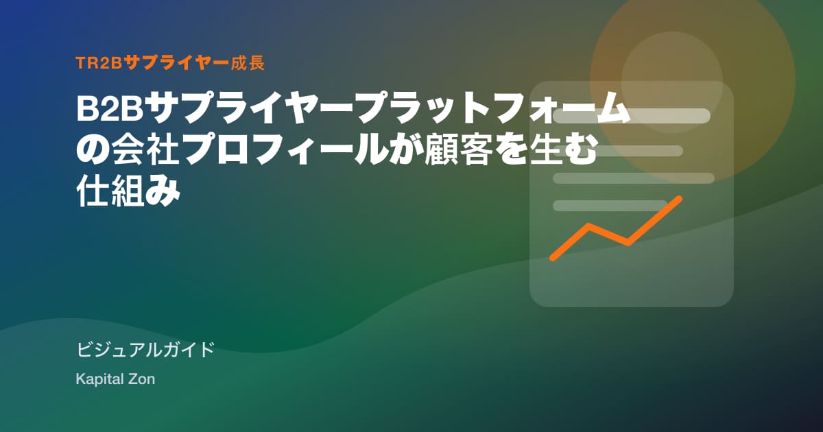 B2Bサプライヤープラットフォームの会社プロフィールが顧客を生む仕組み