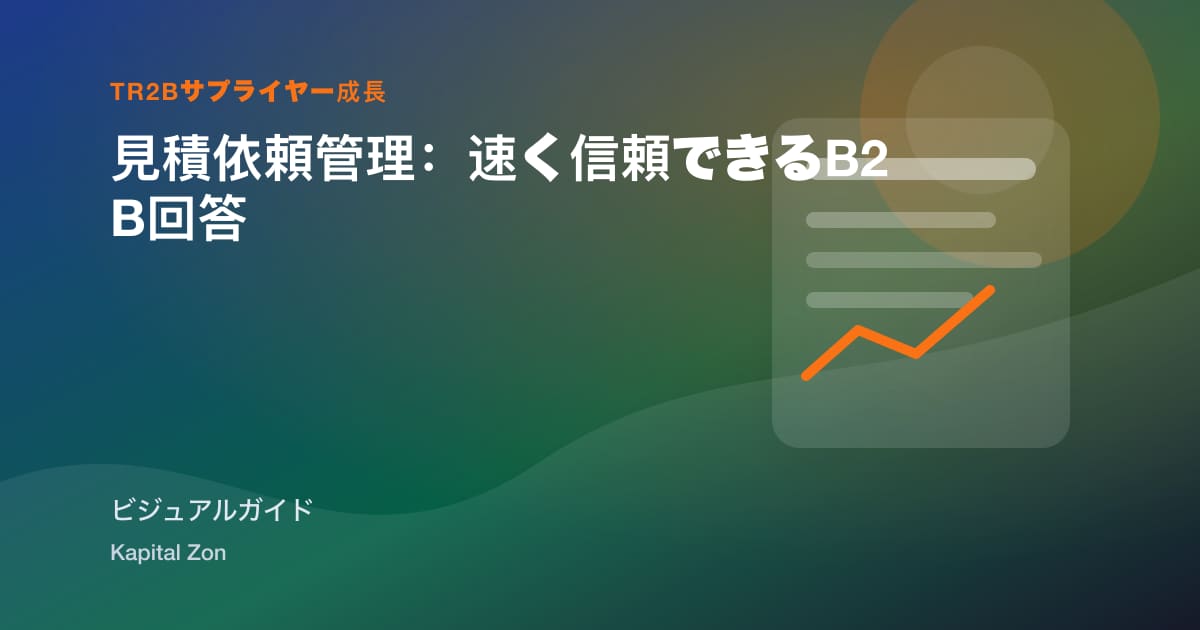 見積依頼管理:速く信頼できるB2B回答