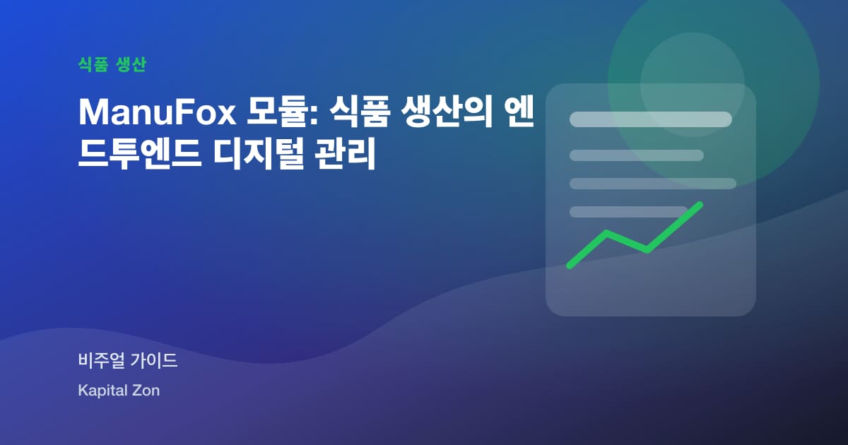 ManuFox 모듈: 식품 생산의 엔드투엔드 디지털 관리 시각 요약