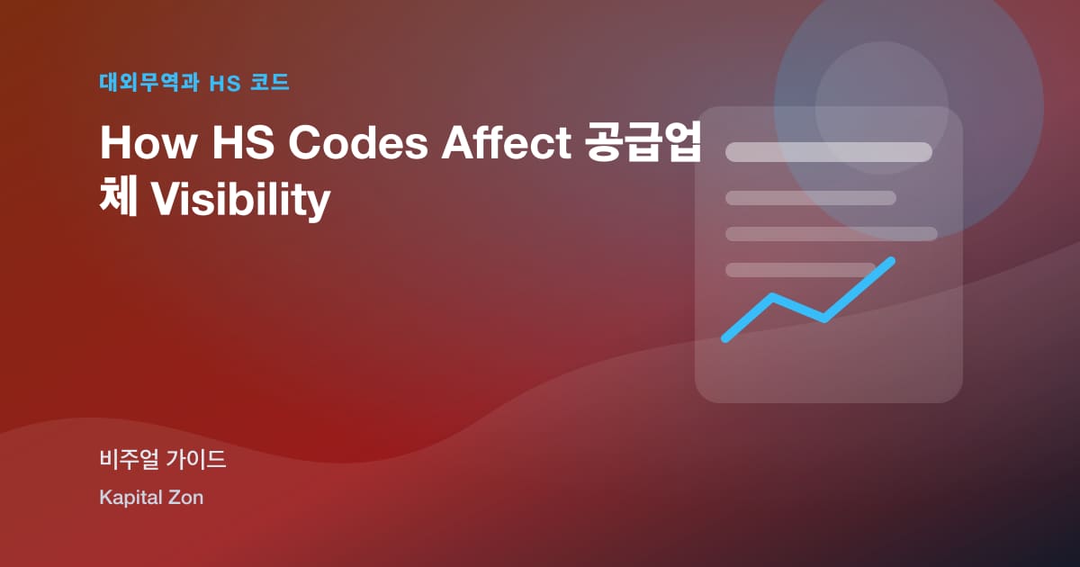 How HS Codes Affect 공급업체 Visibility