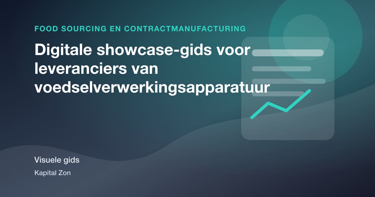 Digitale showcase-gids voor leveranciers van voedselverwerkingsapparatuur