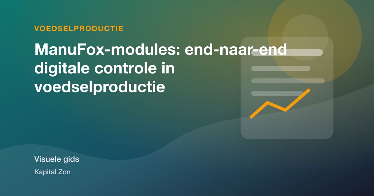 Visuele samenvatting van ManuFox-modules: end-naar-end digitale controle in voedselproductie
