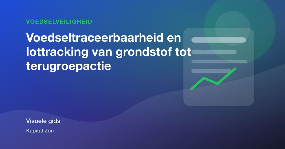 Voedseltraceerbaarheid en lottracking van grondstof tot terugroepactie