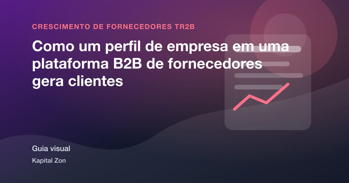 Como um perfil de empresa em uma plataforma B2B de fornecedores gera clientes