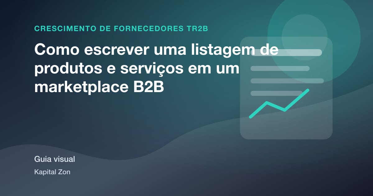 Resumo visual de Como escrever uma listagem de produtos e serviços em um marketplace B2B