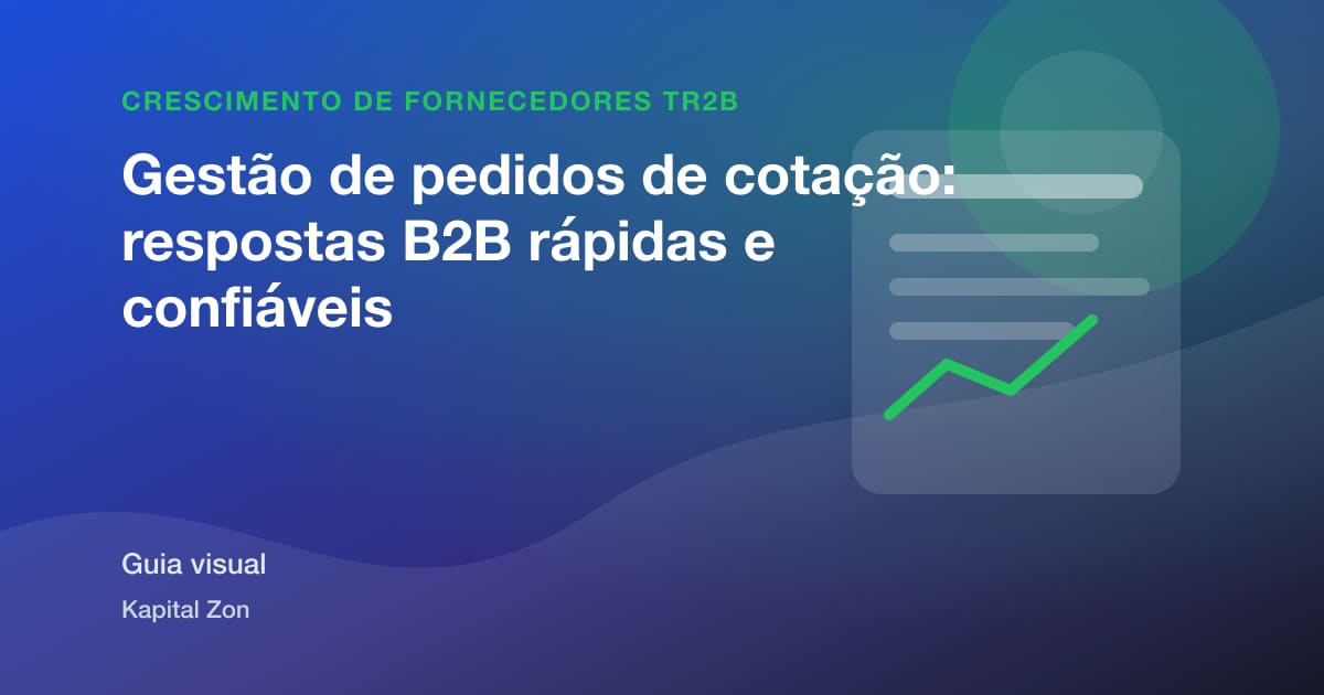 Resumo visual de Gestão de pedidos de cotação: respostas B2B rápidas e confiáveis