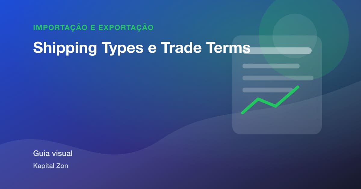 Resumo visual de Shipping Types e Trade Terms