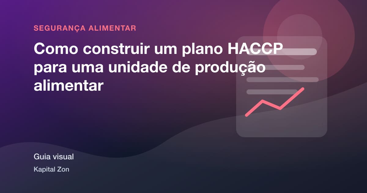 Como construir um plano HACCP para uma unidade de produção alimentar