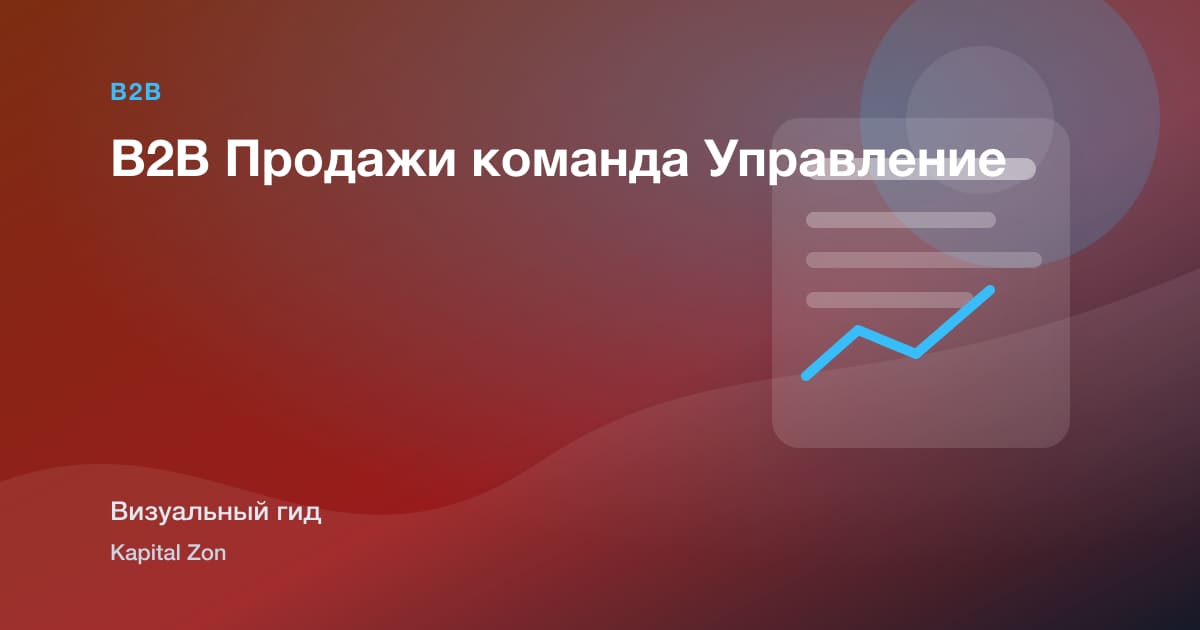 B2B Продажи команда Управление