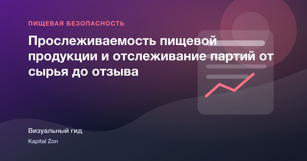 Прослеживаемость пищевой продукции и отслеживание партий от сырья до отзыва