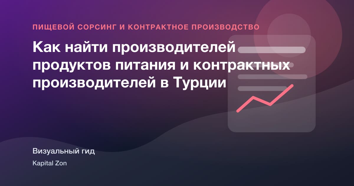 Как найти производителей продуктов питания и контрактных производителей в Турции