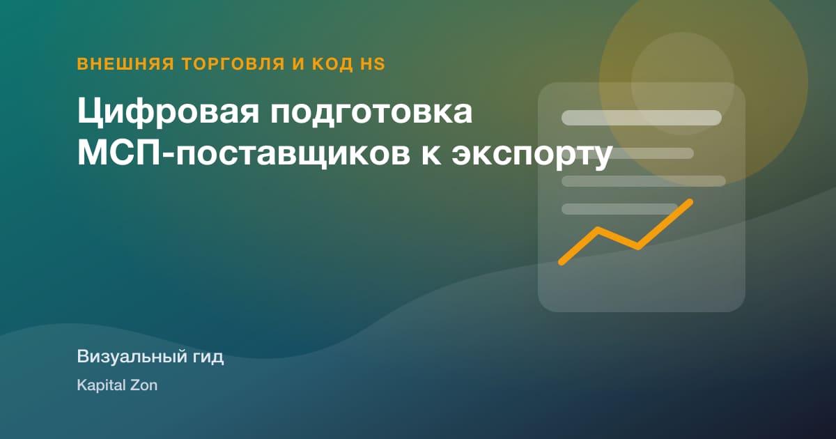 Цифровая подготовка МСП-поставщиков к экспорту