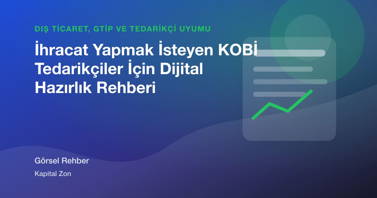 İhracat Yapmak İsteyen KOBİ Tedarikçiler İçin Dijital Hazırlık Rehberi için açıklayıcı görsel özet