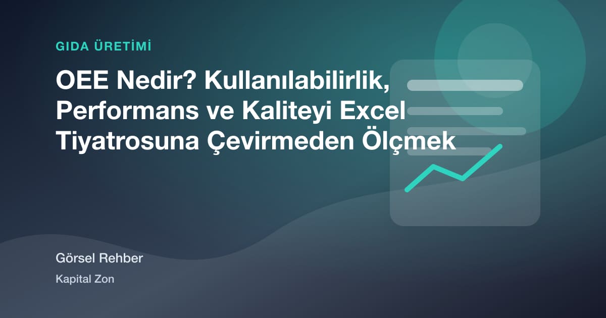 OEE Nedir? Kullanılabilirlik, Performans ve Kaliteyi Excel Tiyatrosuna Çevirmeden Ölçmek