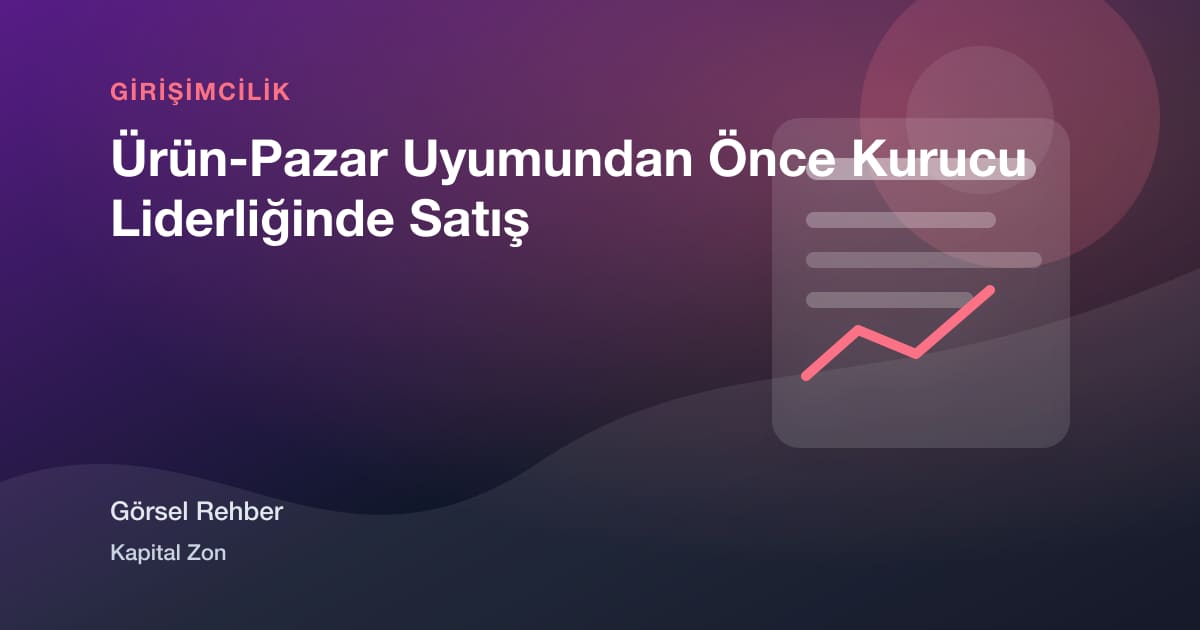 Ürün-Pazar Uyumundan Önce Kurucu Liderliğinde Satış