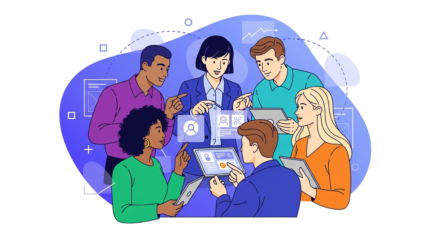 Ekip Yönetimi Stratejileri - Diverse ekip üyeleri işbirliği yapıyor