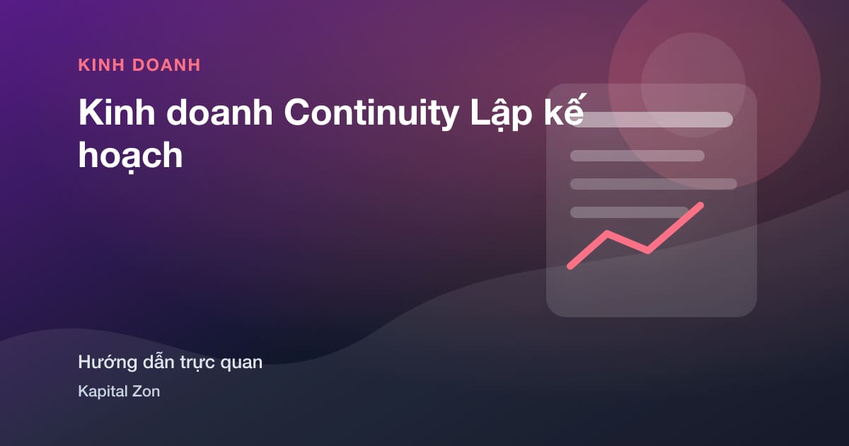 Tóm tắt trực quan cho Kinh doanh Continuity Lập kế hoạch