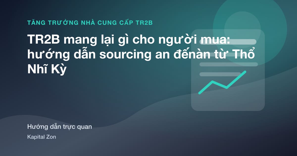 Tóm tắt trực quan cho TR2B mang lại gì cho người mua: hướng dẫn sourcing an đếnàn từ Thổ Nhĩ Kỳ