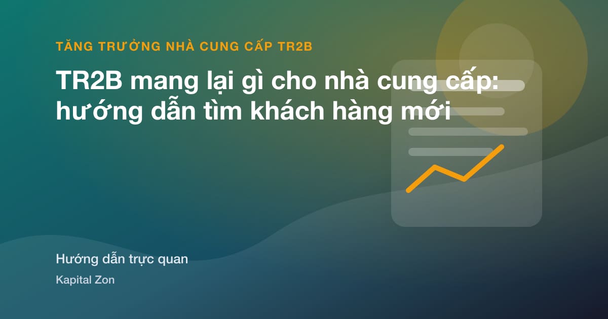 Tóm tắt trực quan cho TR2B mang lại gì cho nhà cung cấp: hướng dẫn tìm khách hàng mới
