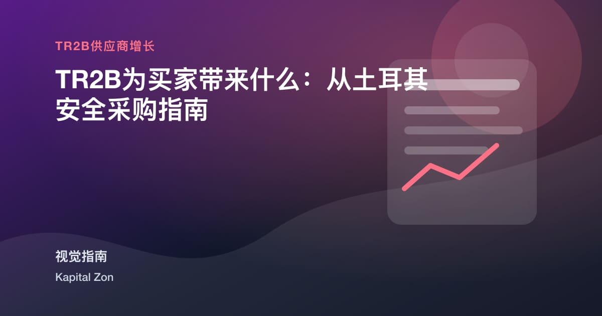 WhatTR2BOffersBuyers:A指南到SafeSourcing与Purchasing从Turkey
